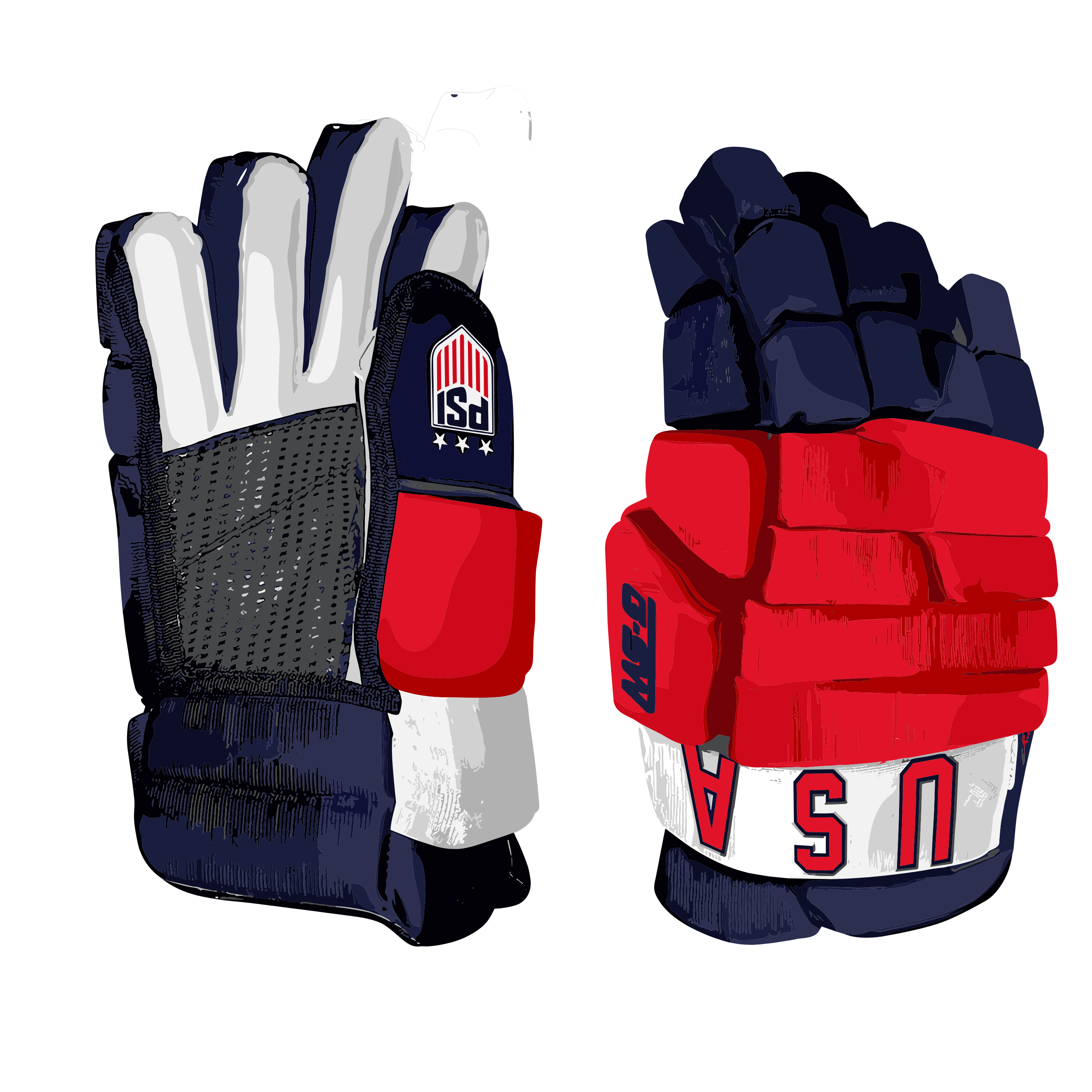 Team PSI USA Custom Hockey Gloves