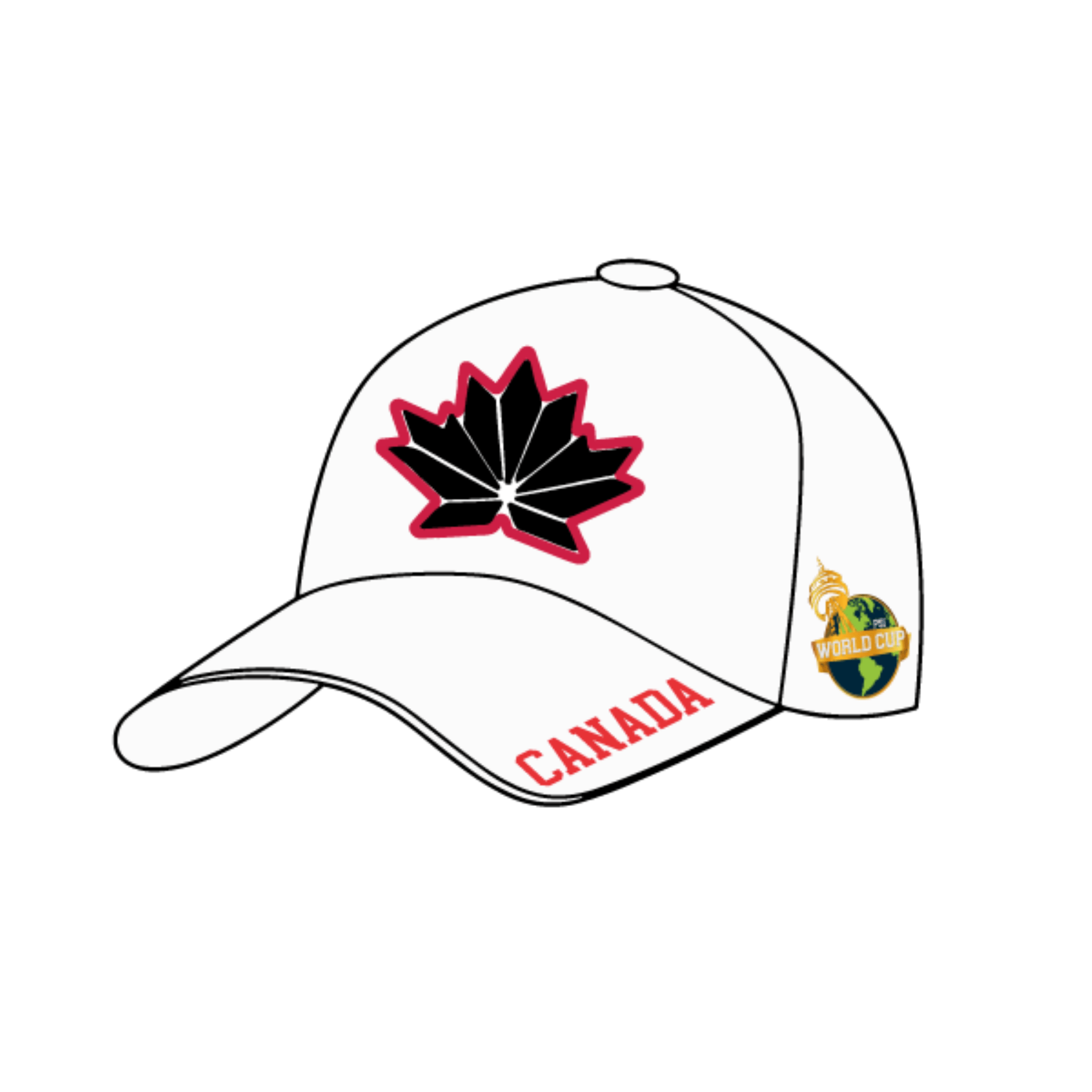 加拿大白色世界杯帽子