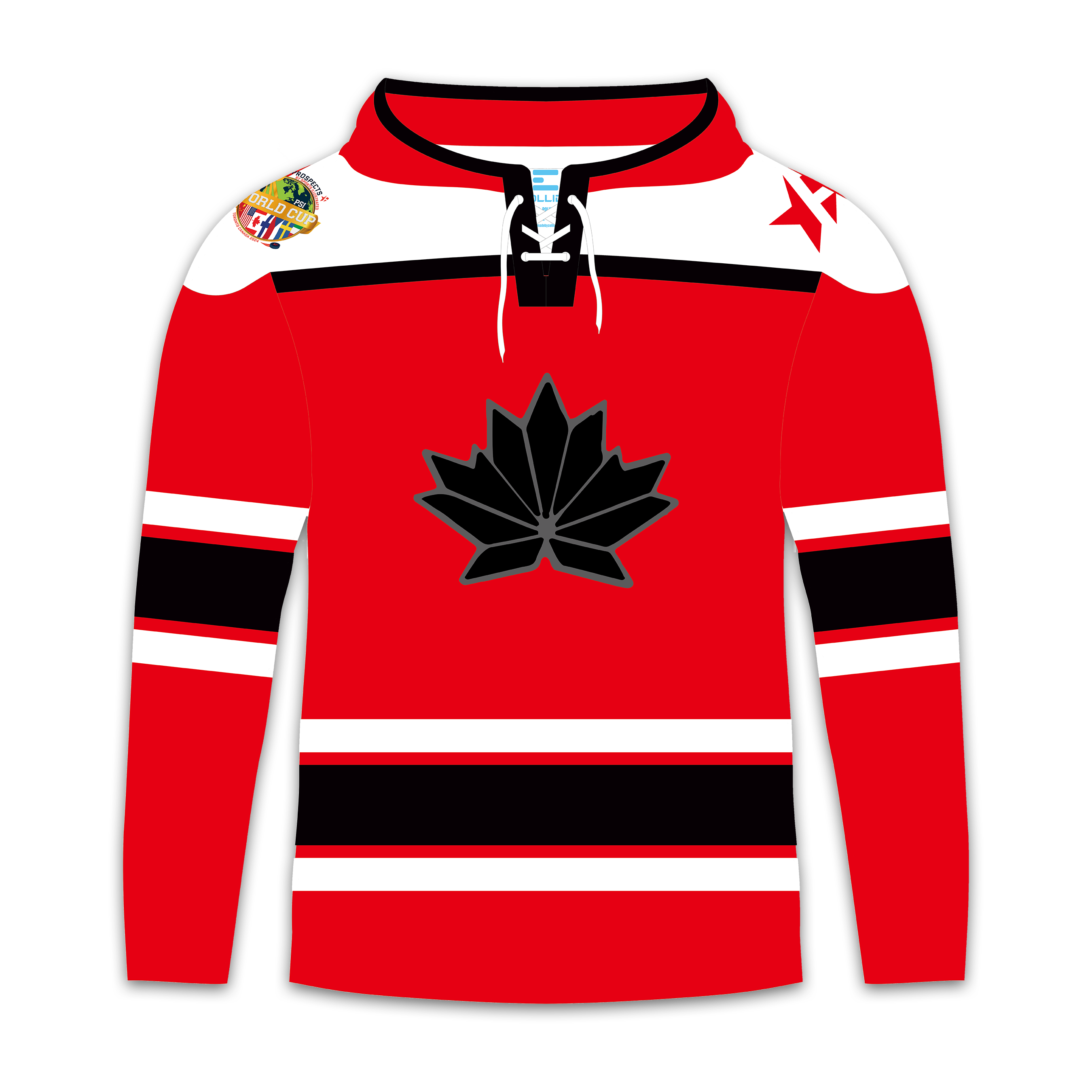 加拿大红色世界杯曲棍球连帽衫