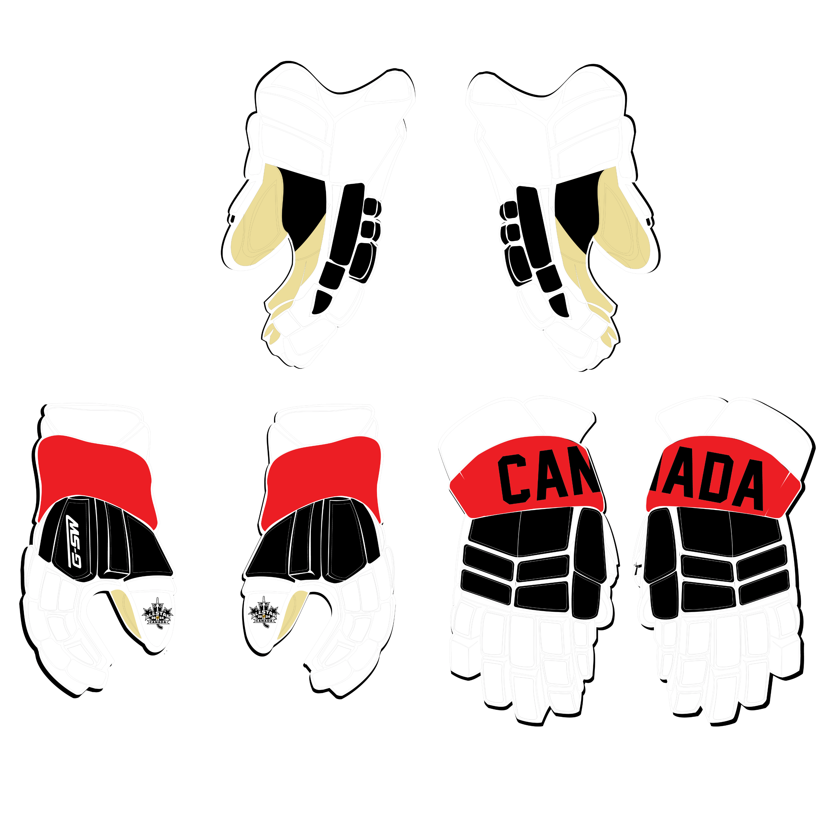 All Star Canada Custom Hockey Gloves