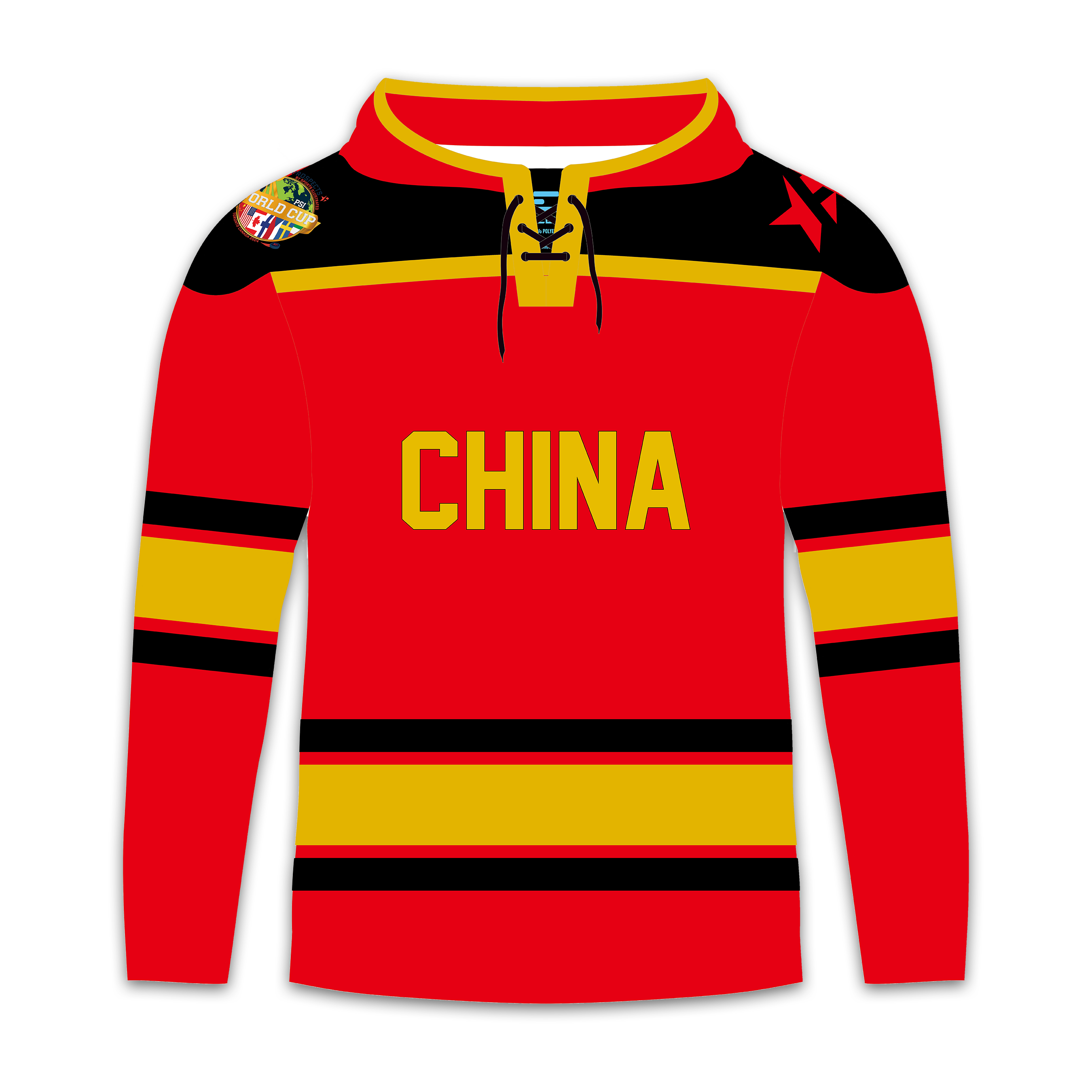 中国世界杯曲棍球连帽衫