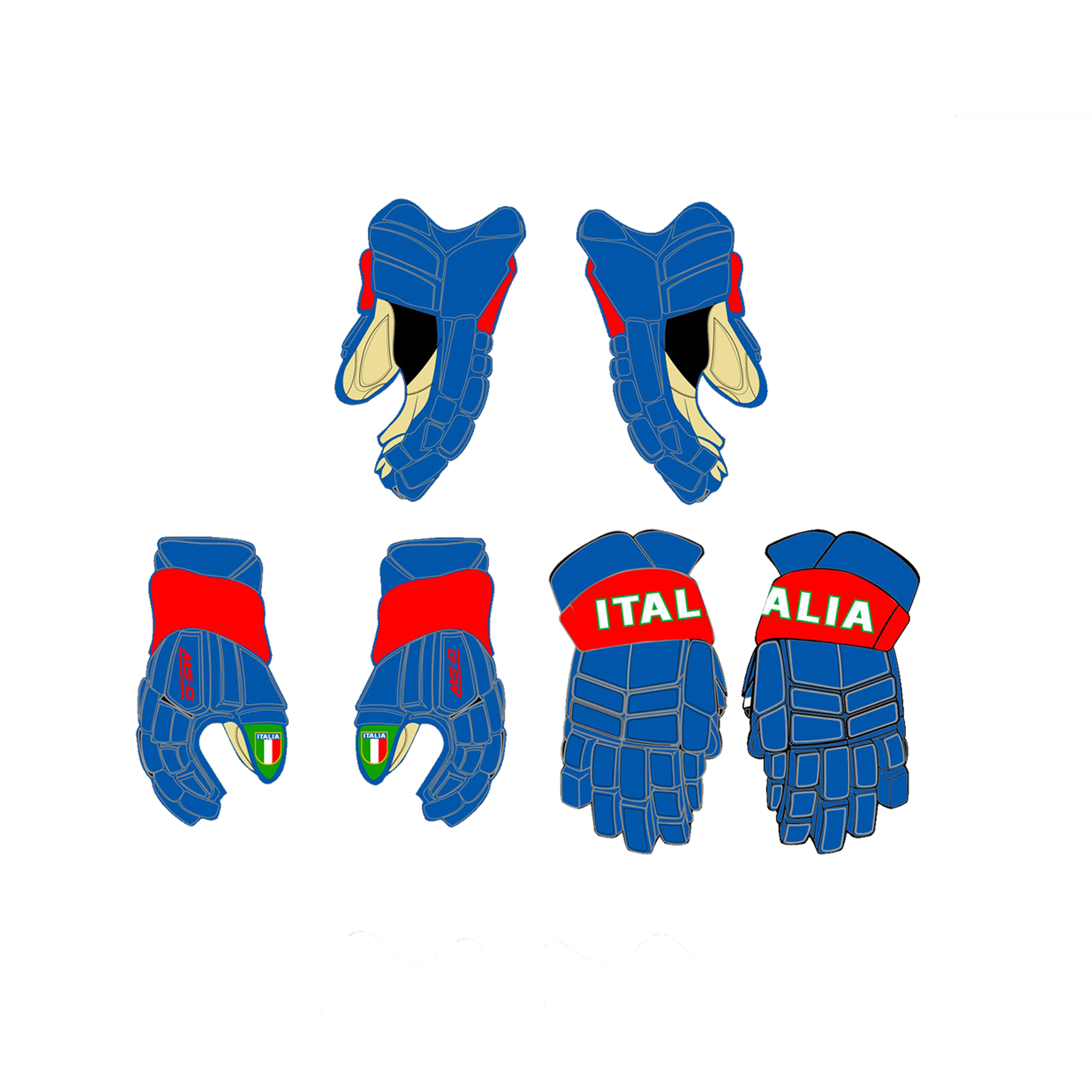 Italy Custom Hockey Gloves