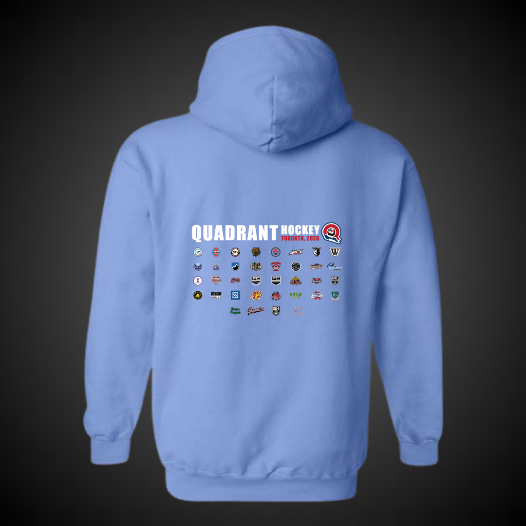 Quadrant Hockey Text Hoodie Team Post-Event Sale
