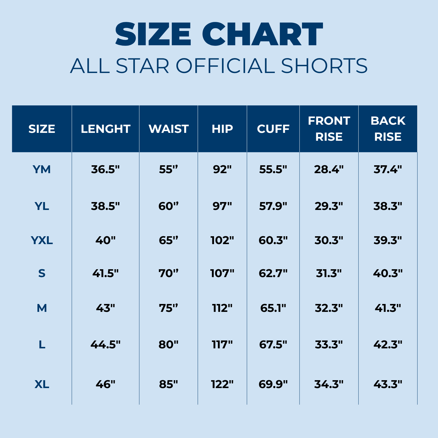 All Star Official Shorts