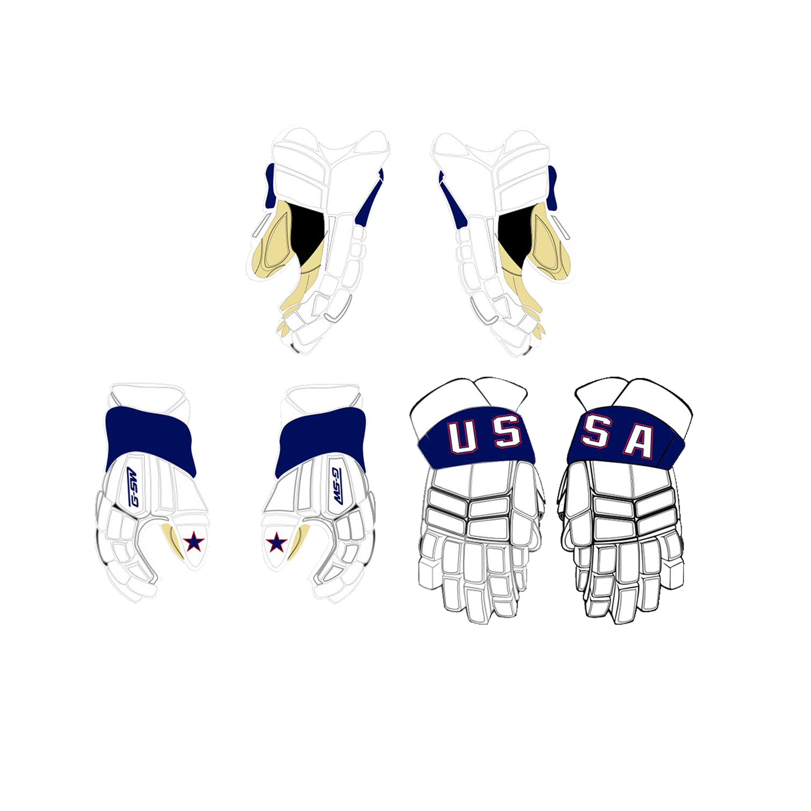 USA East Custom Hockey Gloves
