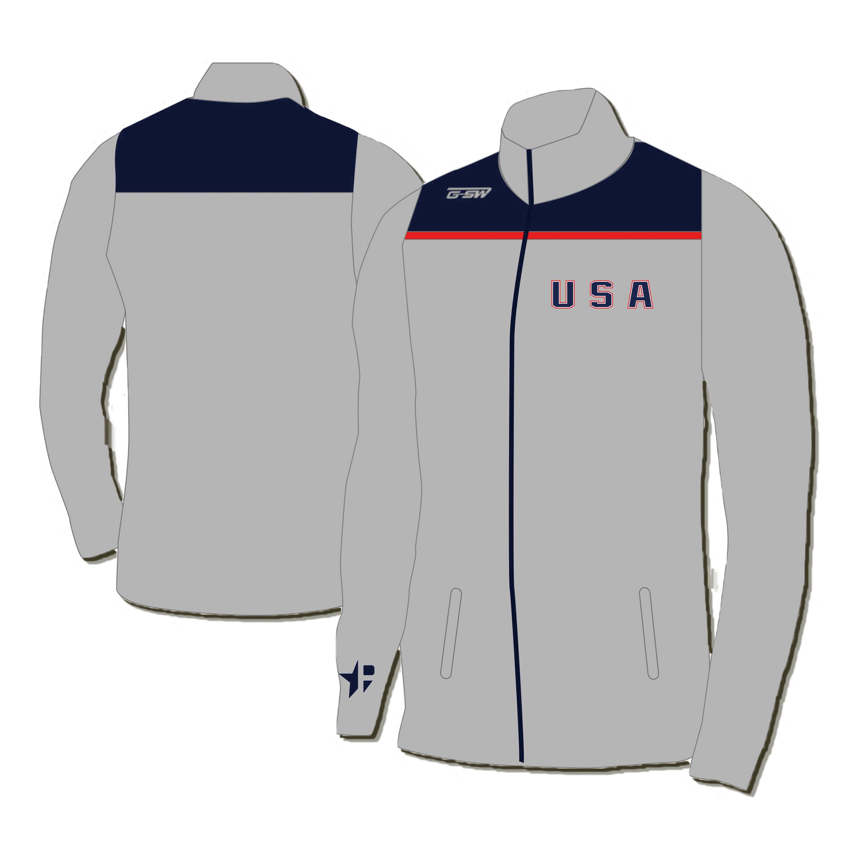 USA hopeinen MM-takki