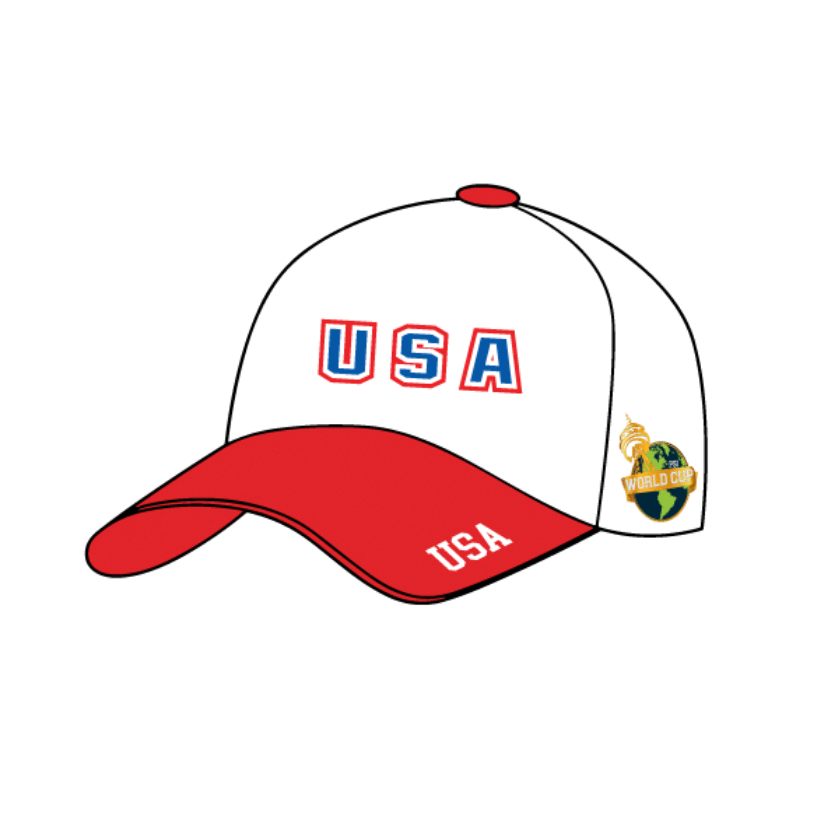 USA valkoinen MM-hattu