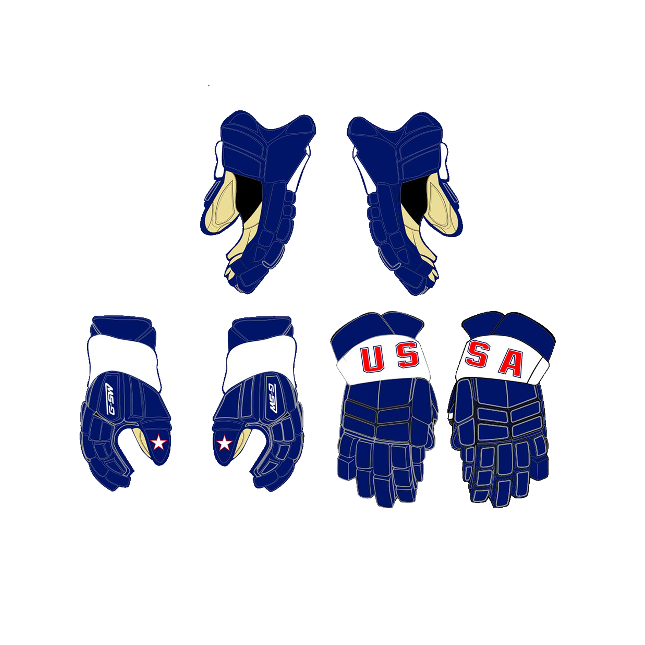 USA West Custom Hockey Gloves