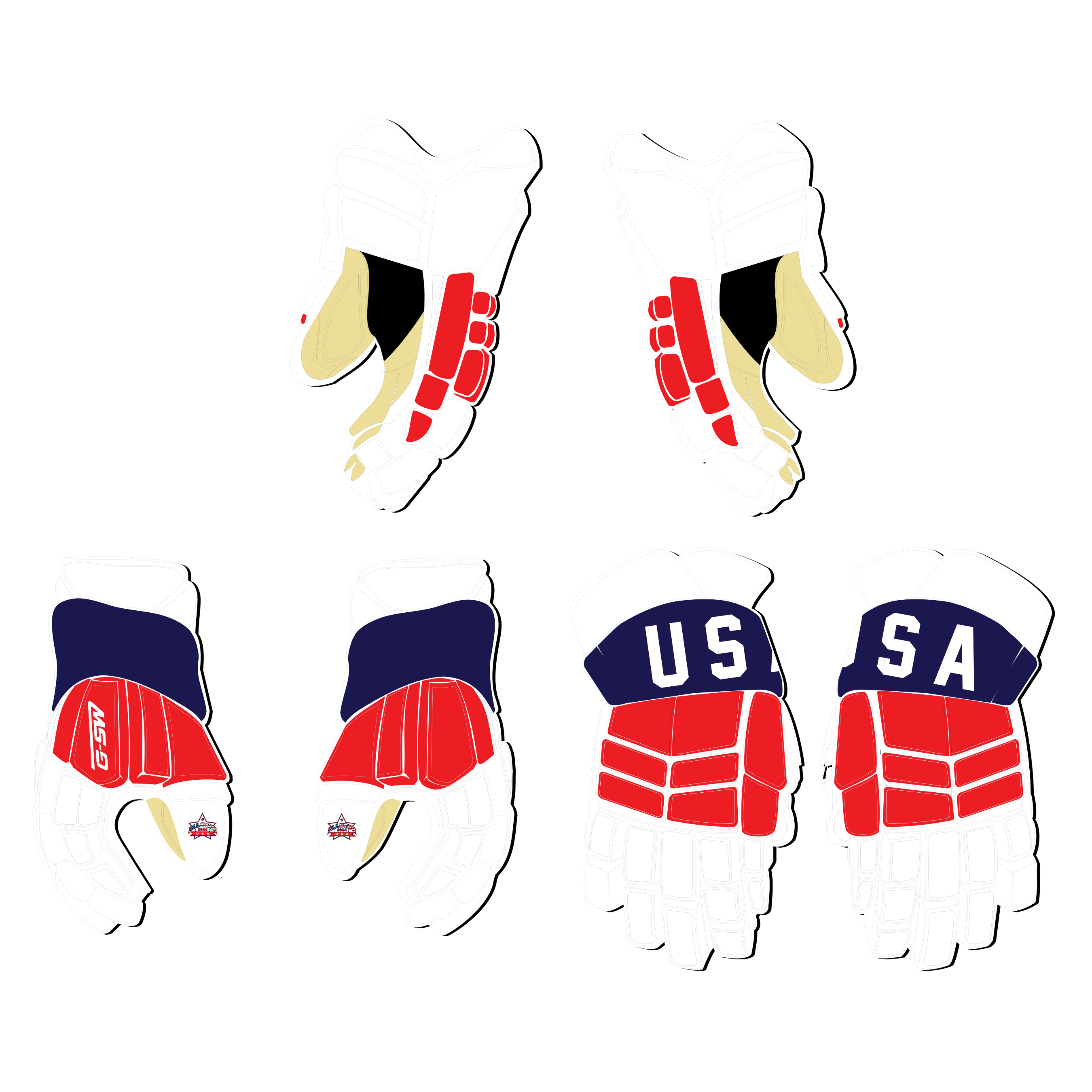All Star USA Custom Hockey Gloves